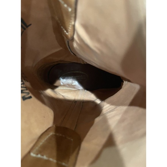 Vintage Western Boots Womens Tan Leather stacked heel Boots Size 7.5M boho - Picture 8 of 8